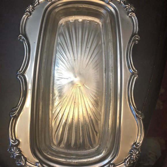 Vintage Leonard Silver Plated Butter Dish - Picture 2 of 11